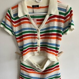 Micas Striped Crochet Set